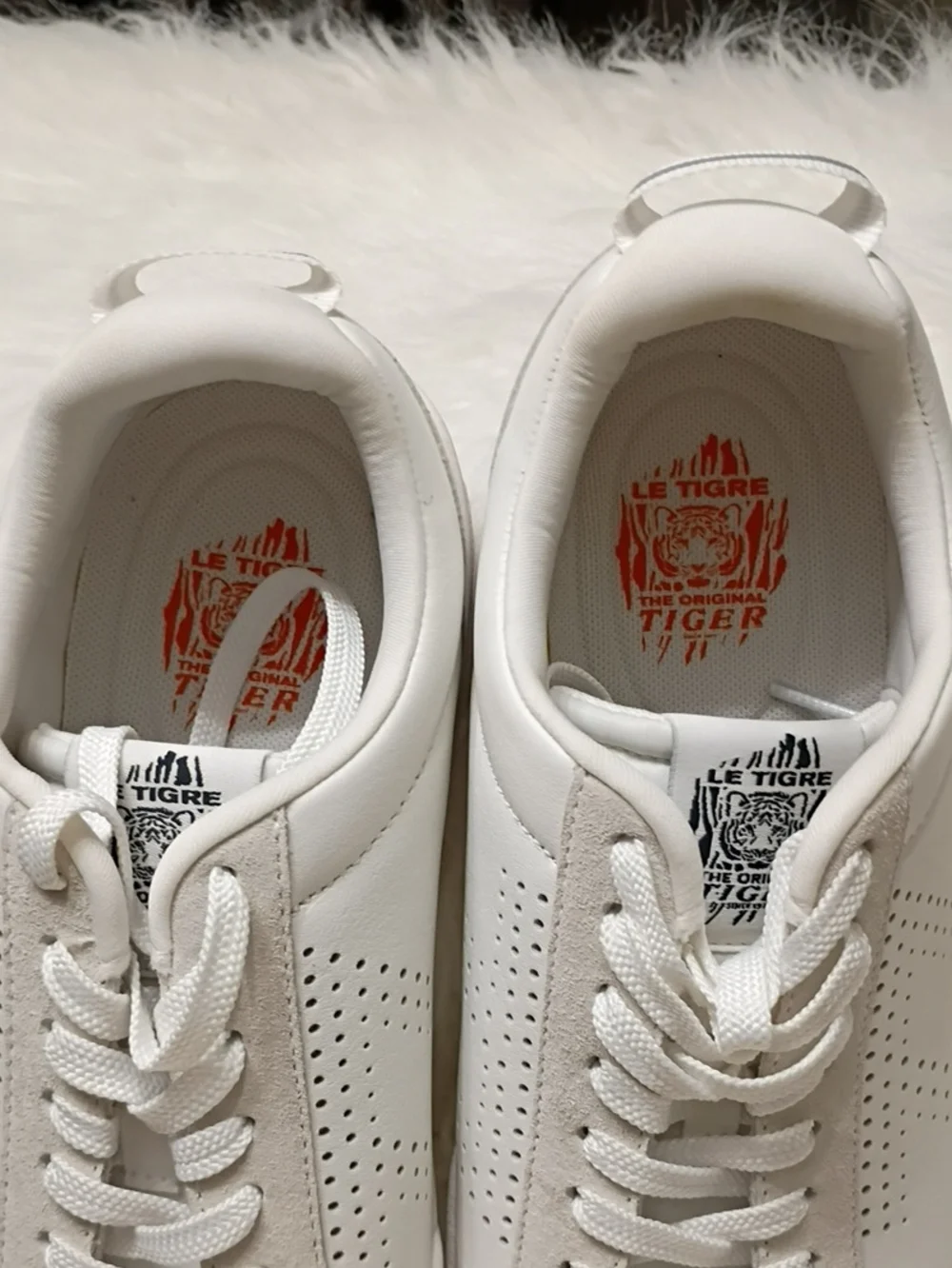 New Le Tigre Tompkins Bright White Casual Low-Top Sneakers Women 10M